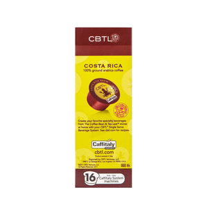 CBTL Costa Rica Coffee Capsules Single Serve Pods from The Coffee Bean & Tea Leaf 16ct box - Side 2