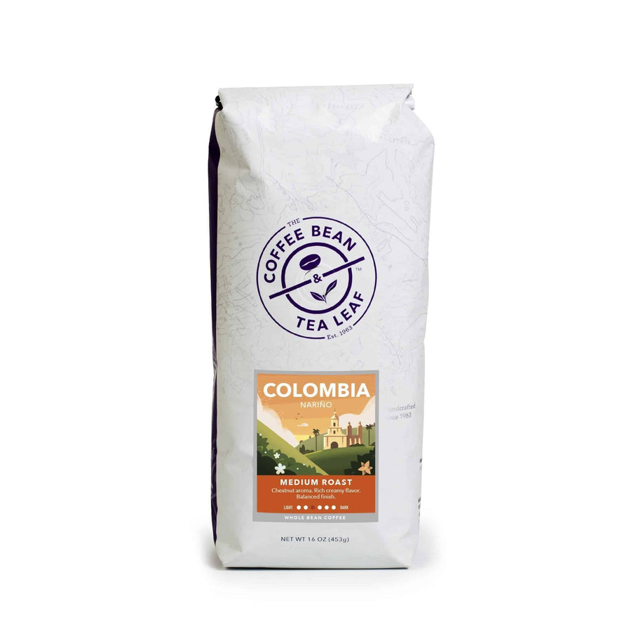 Colombia Narino Medium Roast Ground Coffee 1lb bag whole beans by The Coffee Bean & Tea Leaf