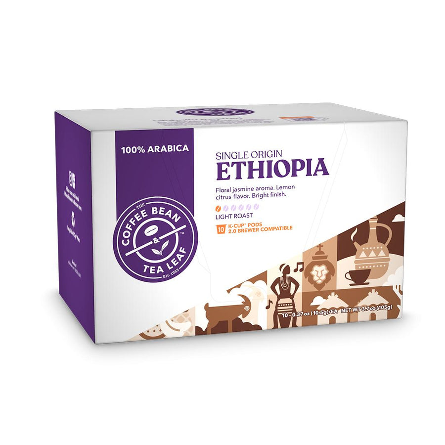 Ethiopia Single Origin Coffee K-Cups (Light Roast, 10ct)