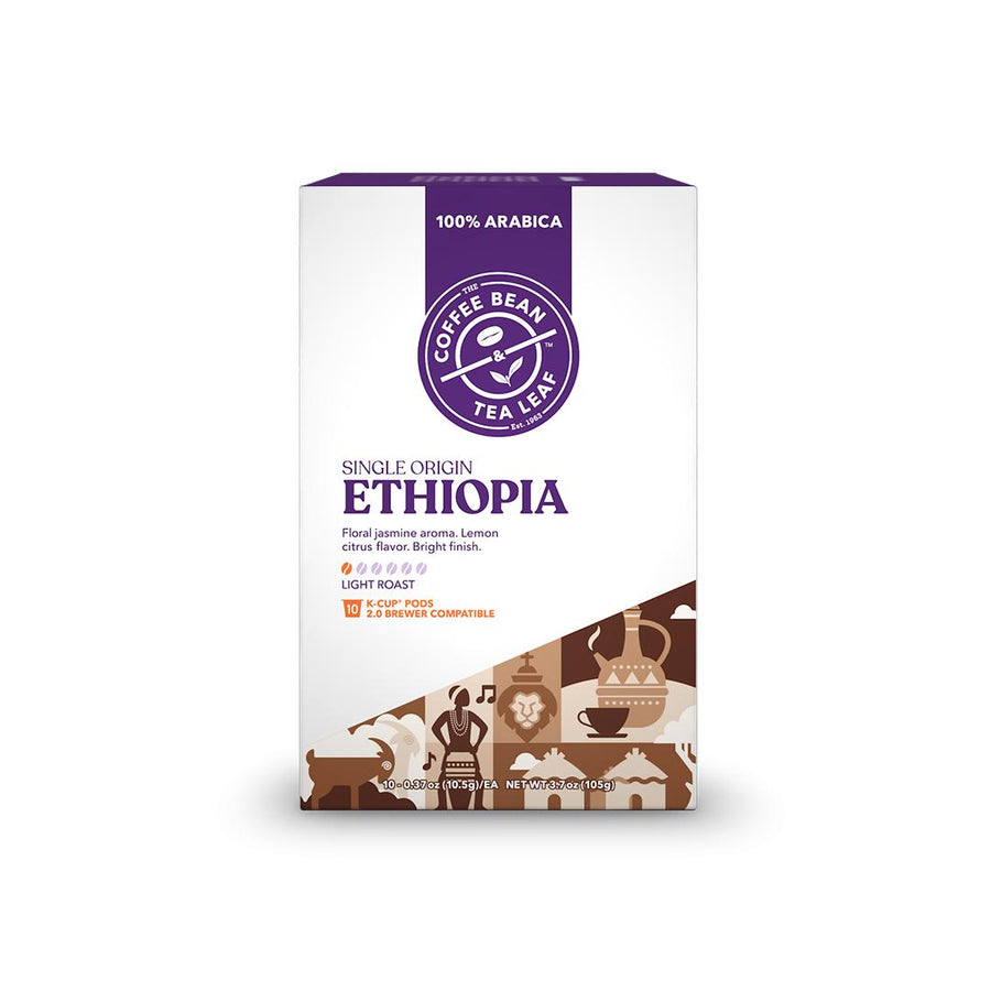 Ethiopia Single Origin Coffee K-Cups (Light Roast, 10ct)