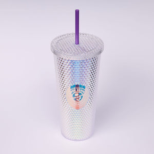 22oz Studded Cold Cup (Iridescent Silver)