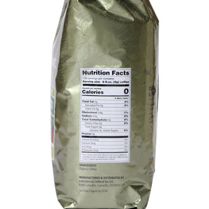 Mexico Organic whole bean medium roast coffee, 32oz (2lb) bag - Nutritional