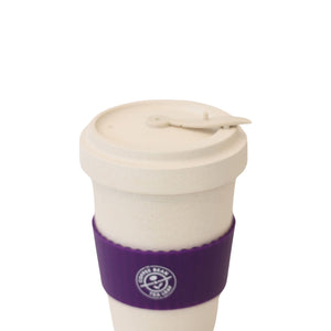 Bamboo Earth Tumbler 16oz with Purple Sleeve & Silicone Lid