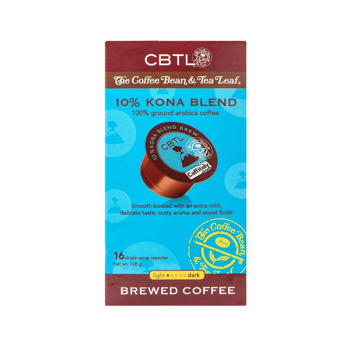CBTL 10% Kona Blend Coffee Capsules Single Serve Pods from The Coffee Bean & Tea Leaf 16ct box