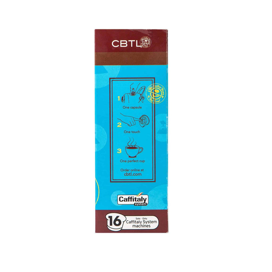 CBTL 10% Kona Blend Coffee Capsules Single Serve Pods from The Coffee Bean & Tea Leaf 16ct box - Side 2