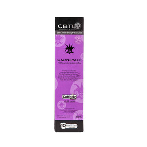 CBTL Carnevale Espresso Capsules Single Serve Pods from The Coffee Bean & Tea Leaf 10ct box - Side 2