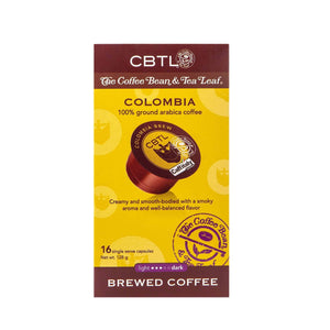 CBTL Colombia Coffee Capsules Single Serve Pods from The Coffee Bean & Tea Leaf 16ct box
