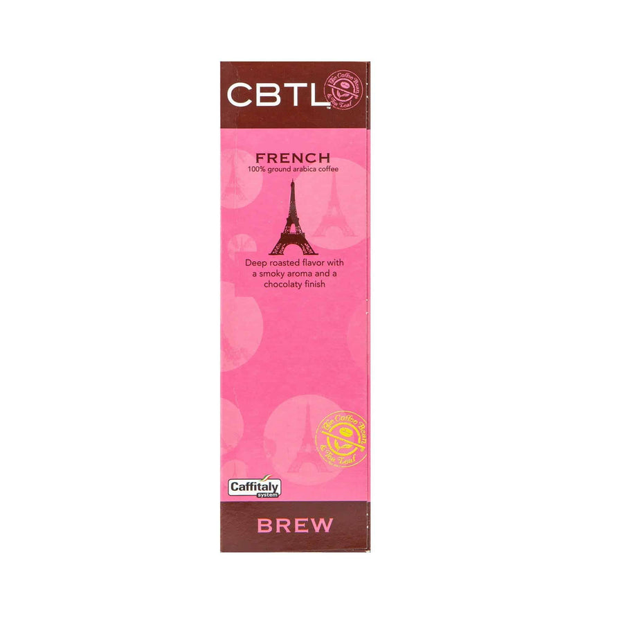 CBTL French Coffee Capsules Single Serve Pods from The Coffee Bean & Tea Leaf 10ct Box - Back