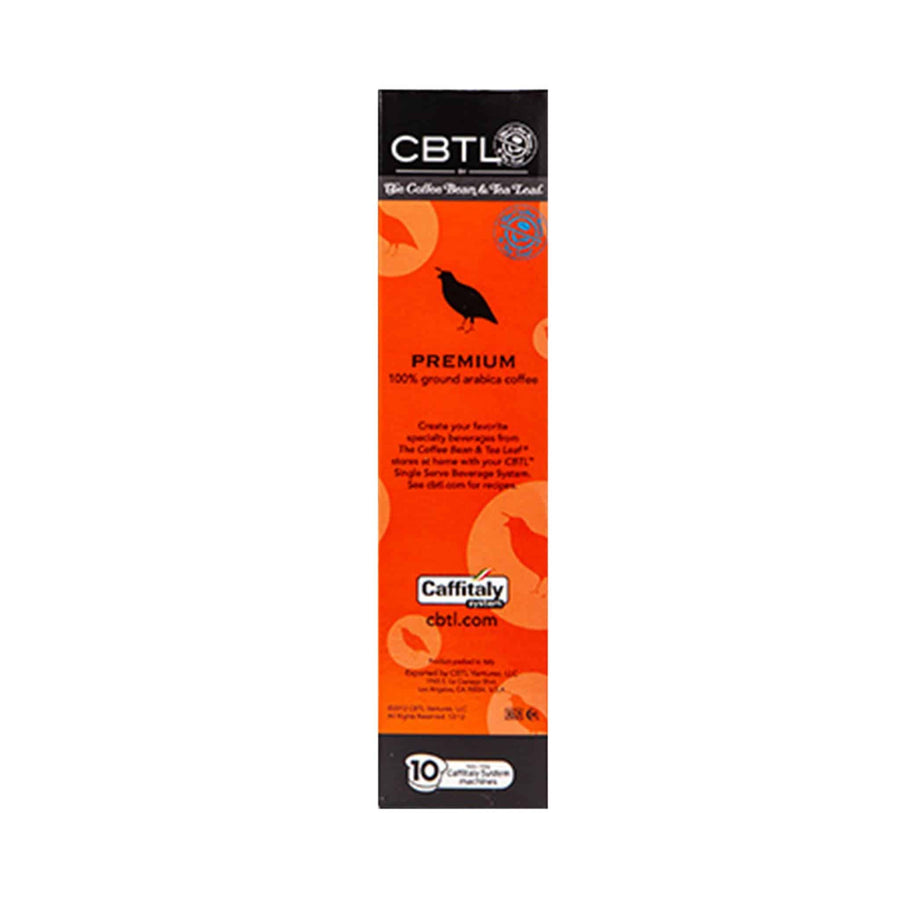 CBTL Premium Espresso Capsules Single Serve Pod from The Coffee Bean & Tea Leaf 10ct box - Side 2