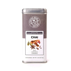 Chai Black Tea Bags whole leaf from The Coffee Bean & Tea Leaf 20ct
