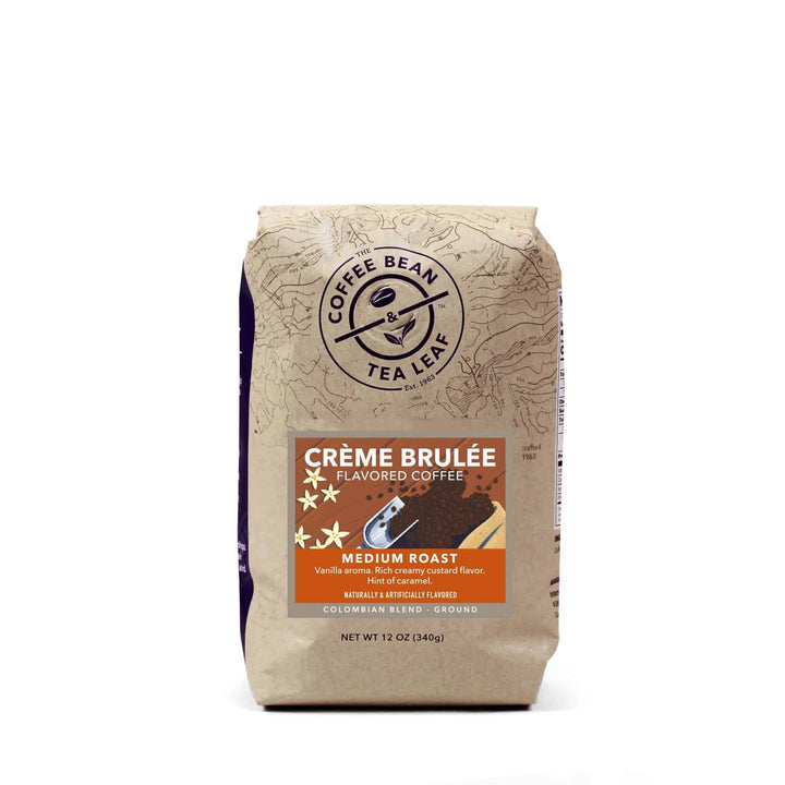 Creme Brulee Flavored Medium Roast Colombian Blend Ground Coffee 12oz Bags by The Coffee Bean & Lea Leaf