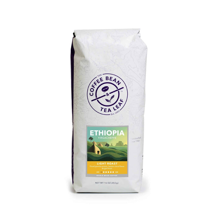 Ethiopia Yirgacheffe Light Roast Single Origin Coffee whole bean 1lb bag by The Coffee Bean & Tea Leaf