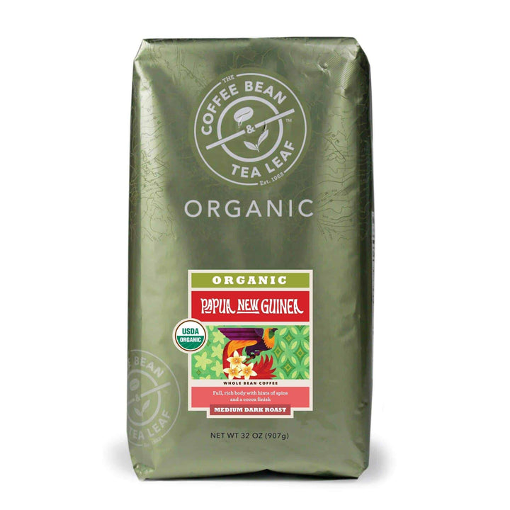 Organic Papua New Guinea Single Origin Medium Roast Coffee Whole Beans 2lb Bag by The Coffee Bean & Tea Leaf