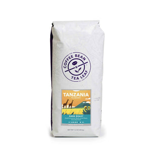 Tanzania Peaberry Dark Roast single origin whole bean coffee 1lb bag by The Coffee Bean & Tea Leaf