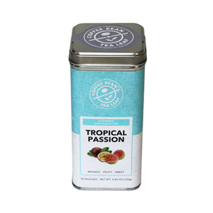 tropical passion iced black tea pouches top view